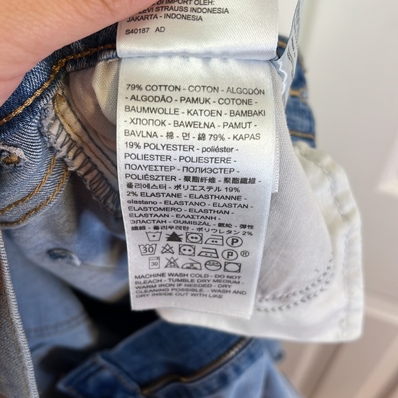 Levi Light Wash High Rise Bermuda Shorts - Picture 8 of 8